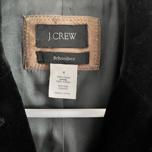 J.Crew Velvet Schoolboy Blazer Size 4 - Picture 2 of 3